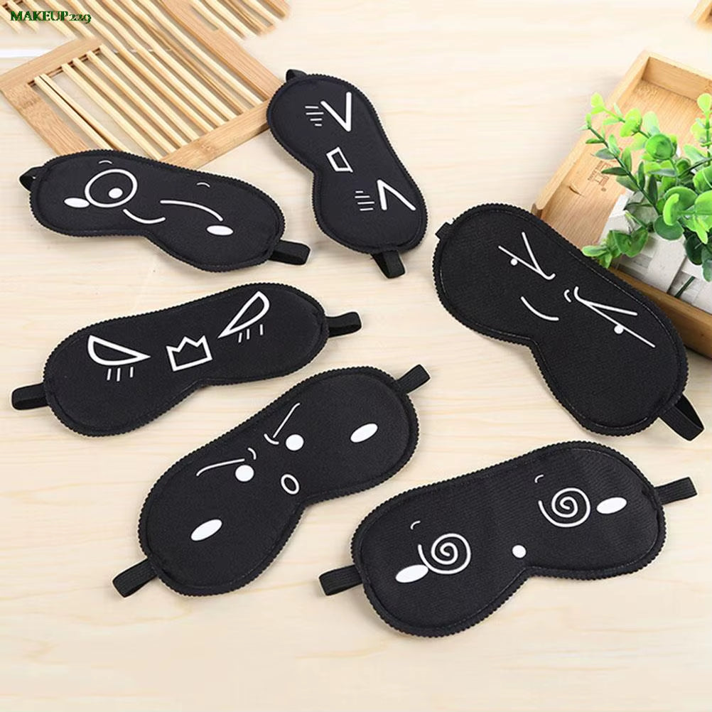 1Pc Sleeping Eye Mask Black Eye Shade Sleep Mask Black Mask Bandage on Eyes for Sleeping Emotion Sleep Mask