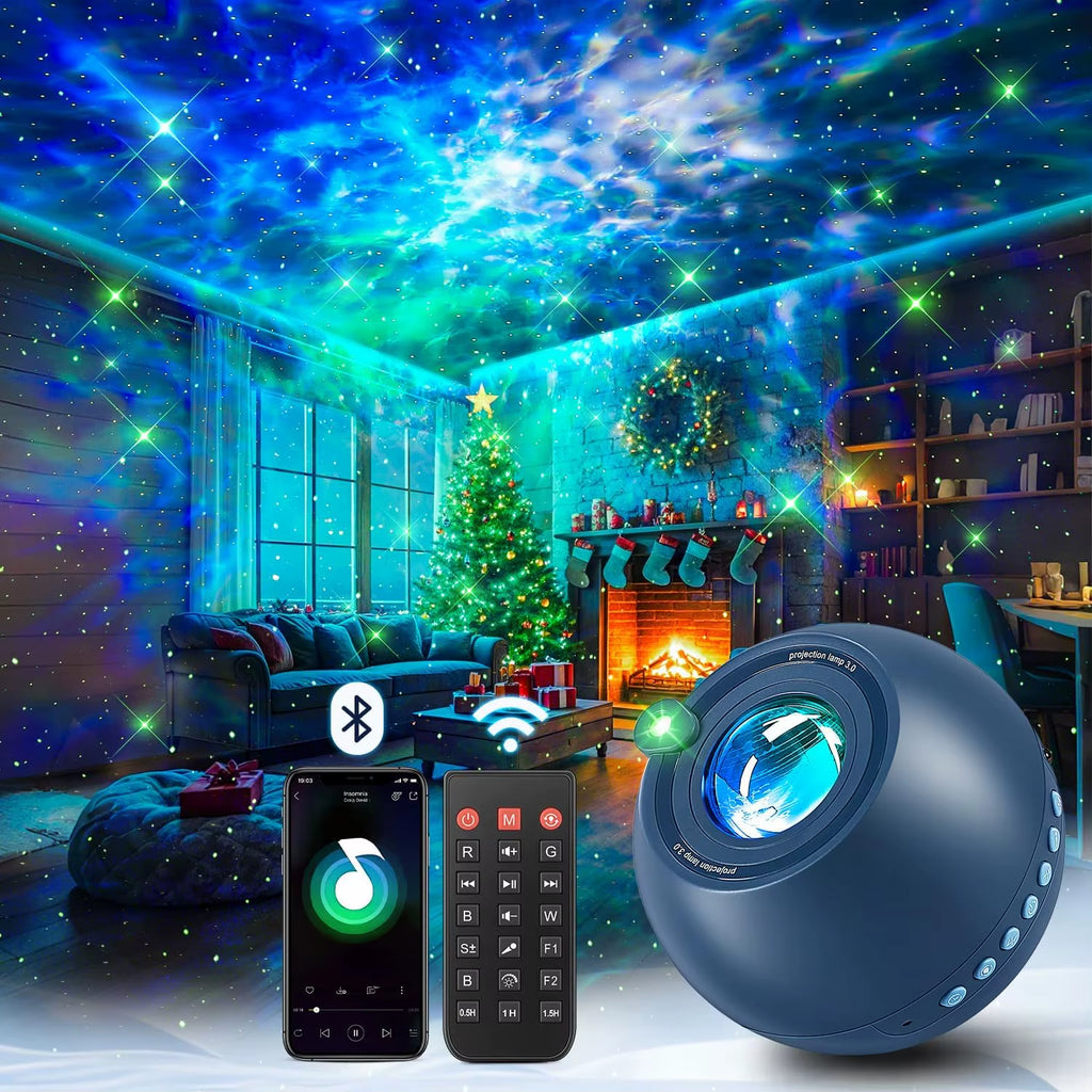 Galaxy Night Light Projector with Bluetooth Speaker, White Noise Machine for Kids Bedroom Decor