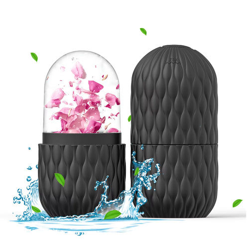 1/3Pcs Ice Face Roller Facial Skincare Ice Roller Stainless Steel Facial Roller Gua Sha Tool Reusable Silicone Ice Facial Roller