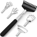 Telescoping Back Scratcher with 5Pcs Detachable Scratching Heads Christmas Gifts Stocking Stuffers for Men Women Portable Extendable BackScratcher for Men Women for Various Scratching Feelings
