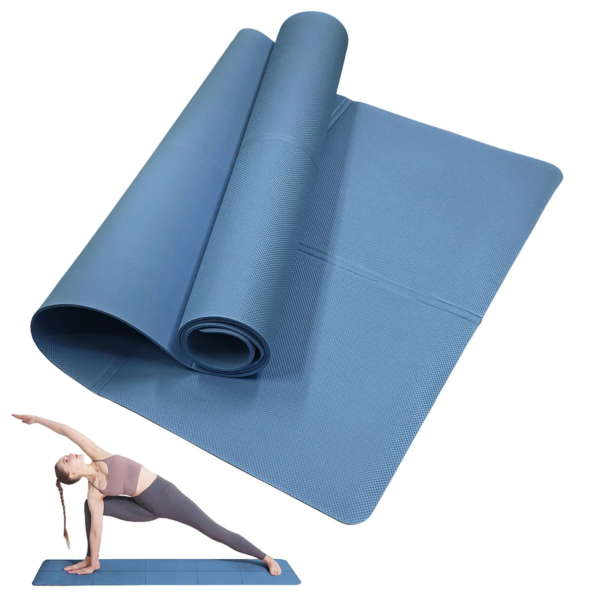Yoga Mat Anti-skid Sports Fitness EVA Comfort Foam 4MM Thick Yoga Mat for Exercise Yoga and Pilates Gymnastics Mat