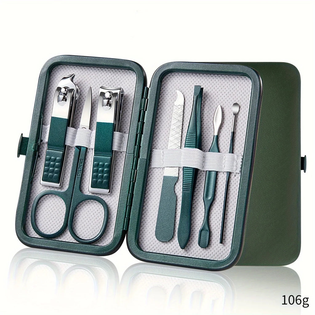 Professional 7-18 Piece Nail Care Kit Stainless Steel Manicure & Pedicure Set with Travel Case for On-the-Go Grooming