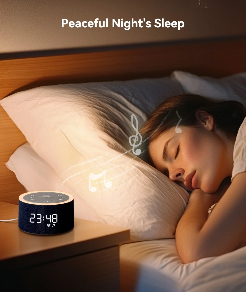 Sound Machine for Adults Sleep, White Noise Sound Machine with 29 Soothing Sounds, Night Light,Blue